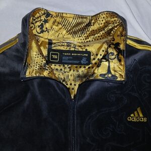 ADIDAS MENS VELOUR TRACK JACKET